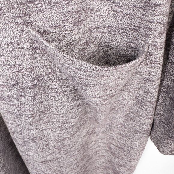 J Jill Pure Jill Marled Cowl Neck Dress Tunic Womens Medium Tall Purple Pockets - Picture 7 of 13